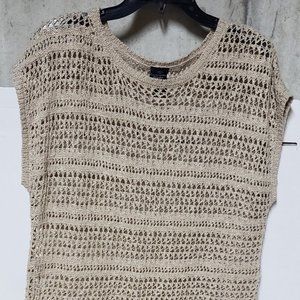 Faded Glory Crochet Sweater Vest Overlay
